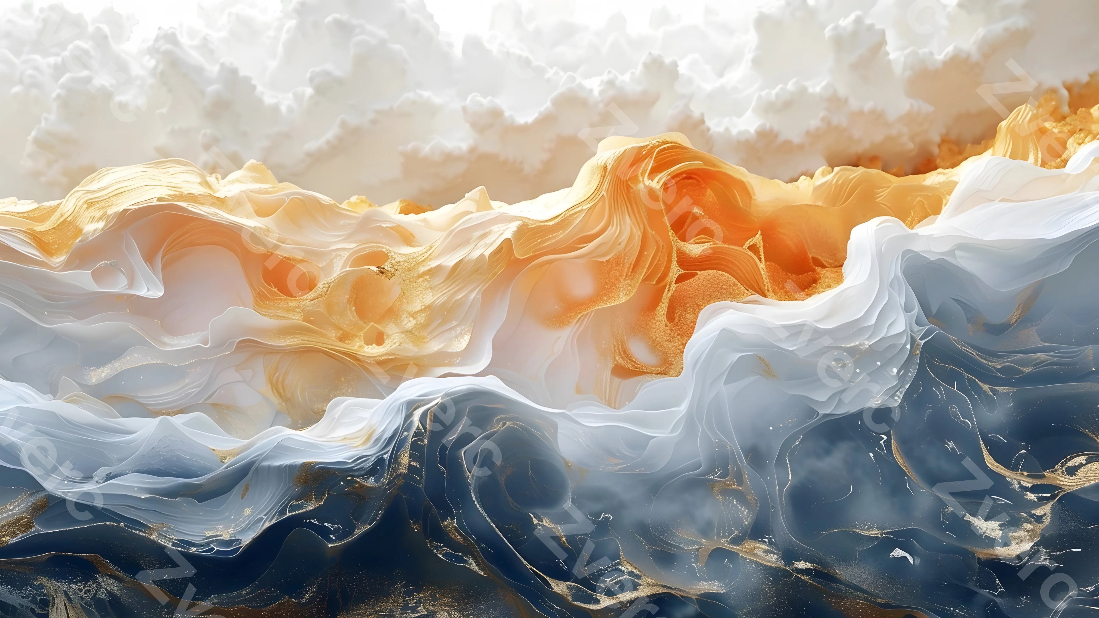 Gilded Art Aesthetic Wallpapers – Celestial Gold Veins for Phone & Desktop (5K)