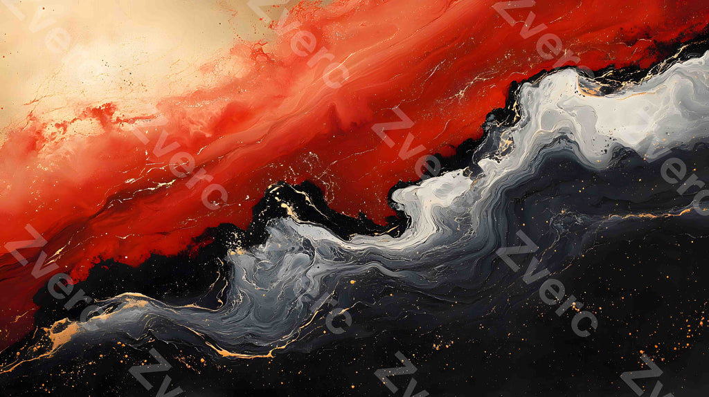 Gilded Art Aesthetic Wallpapers – Red Gilt Marble for Phone & Desktop (5K)