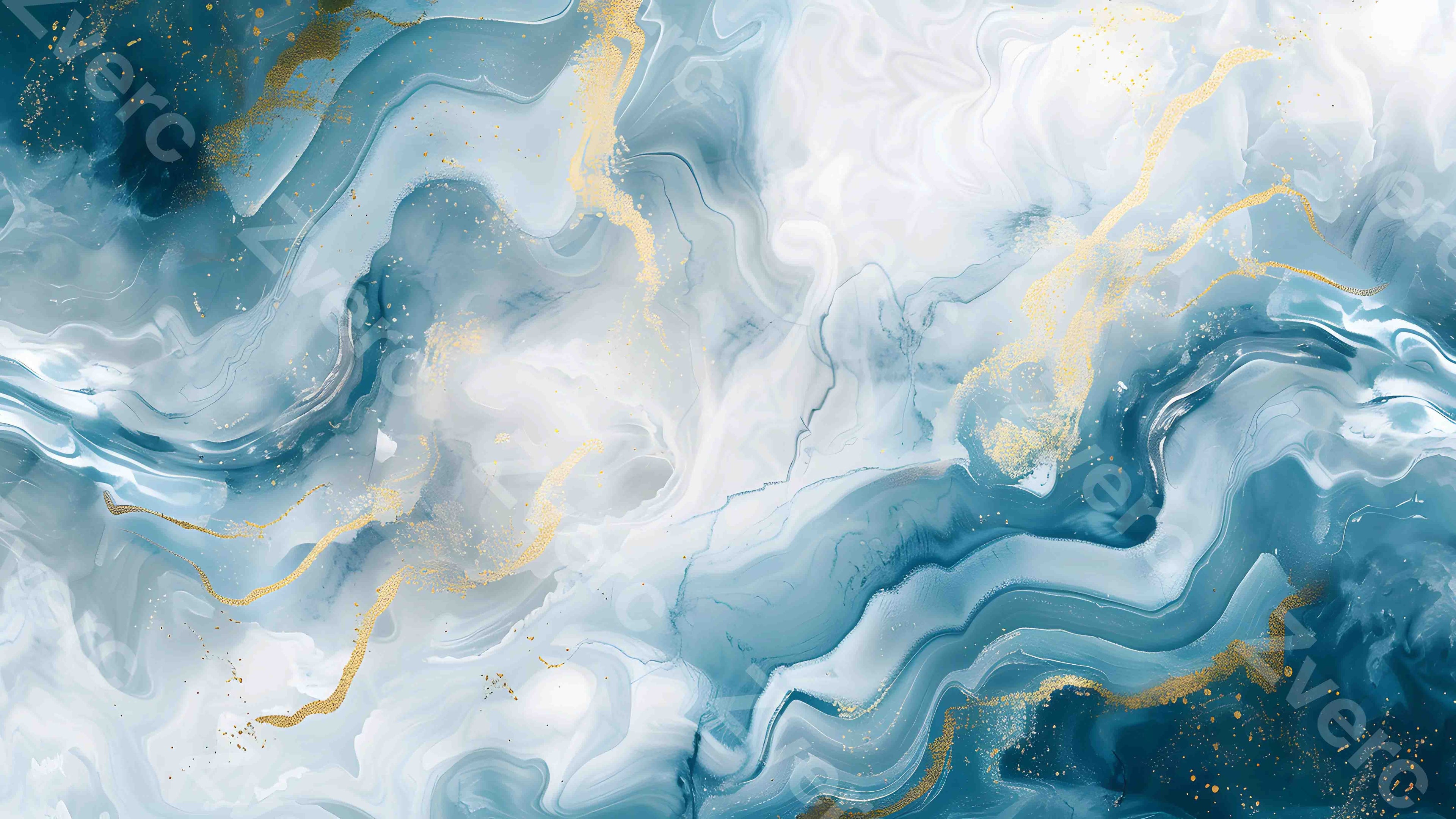 金箔アートの美的壁紙 – 携帯電話とデスクトップ用の天空の金脈（5K）