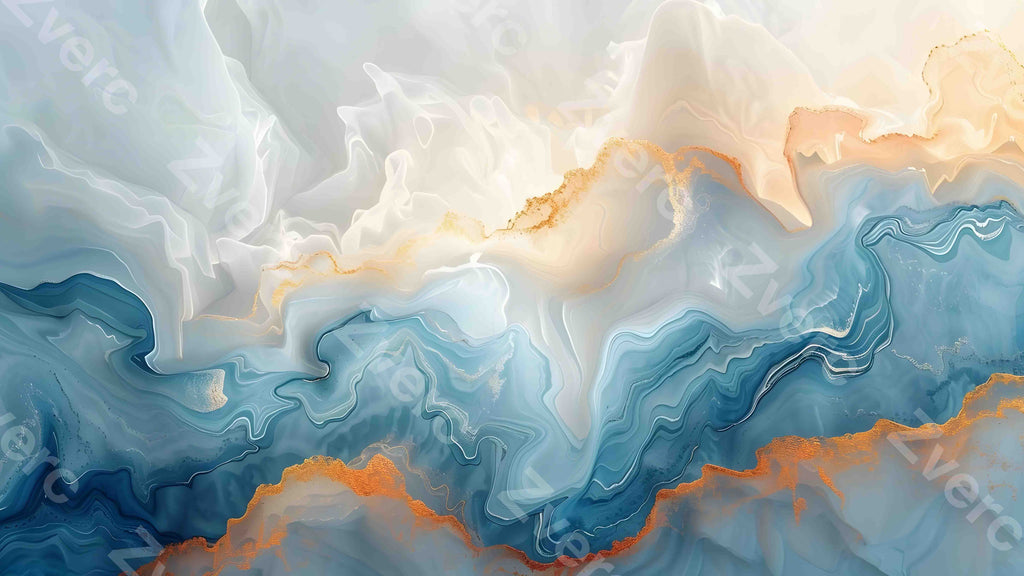 Gilded Art Aesthetic Wallpapers – Cloudbound Serenity for Phone & Desktop (5K)