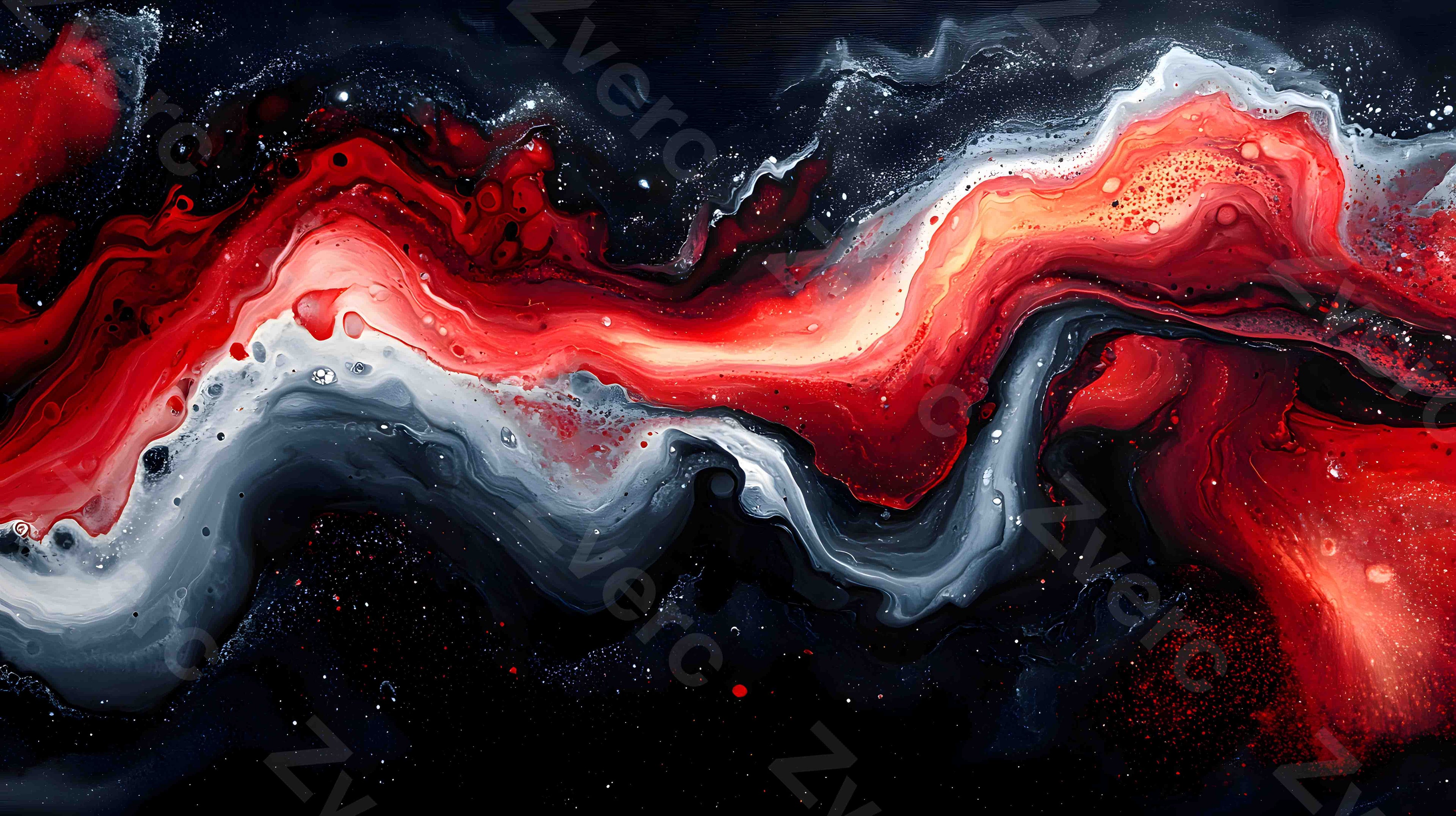 Gilded Art Aesthetic Wallpapers – Red Gilt Marble for Phone & Desktop (5K)