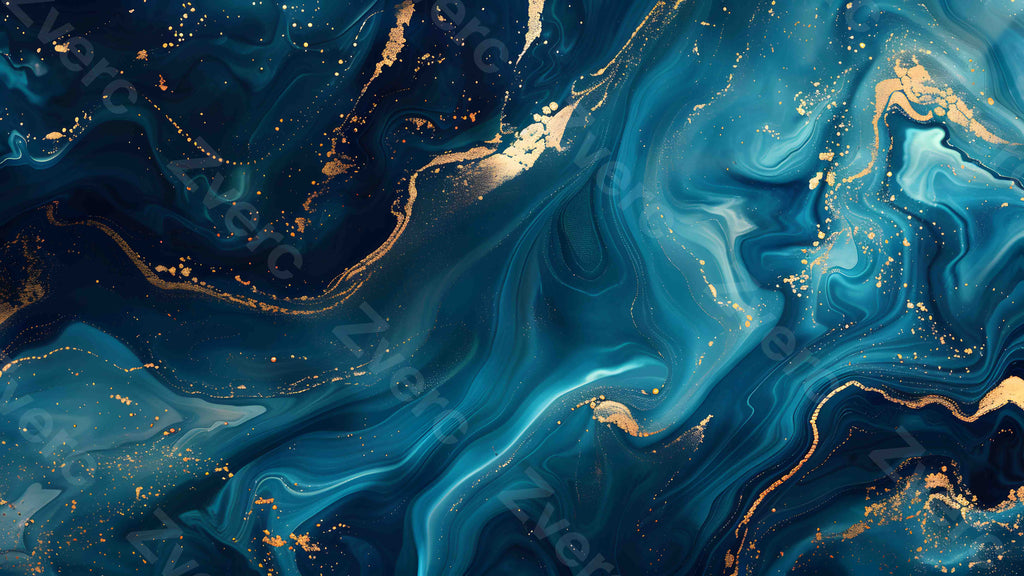 金箔アートの美的壁紙 – 携帯電話とデスクトップ用の天空の金脈（5K）