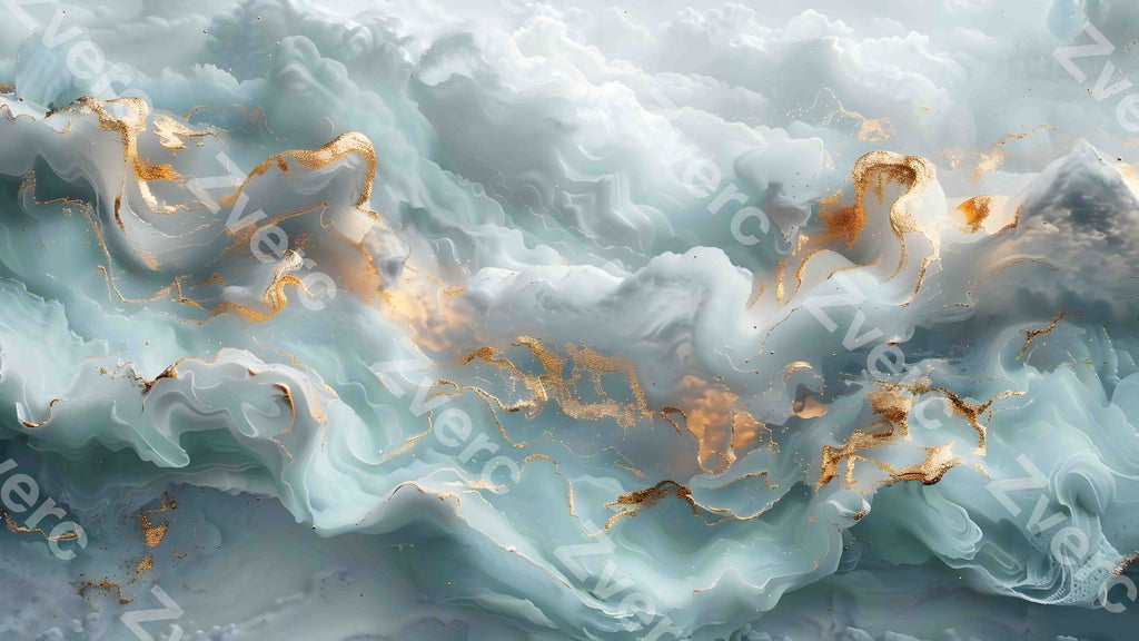 Gilded Art Aesthetic Wallpapers – Cloudbound Serenity for Phone & Desktop (5K)