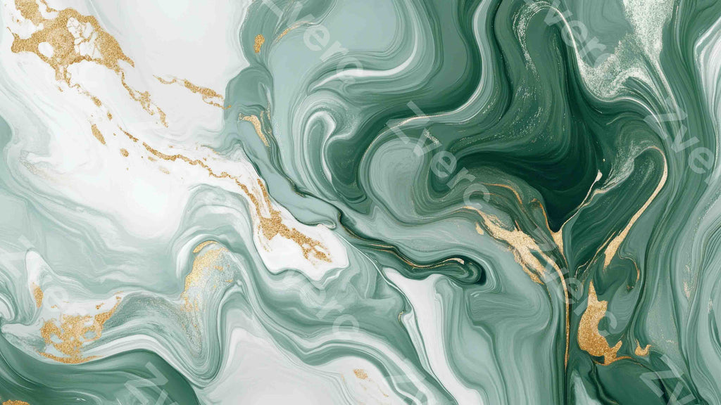 Gilded Art Aesthetic Wallpapers – Emerald Gilt Marble for Phone & Desktop (5K)