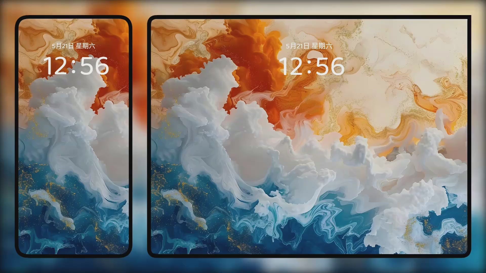 Gilded Art Aesthetic Wallpapers – Cloudbound Serenity for Phone & Desktop (5K)